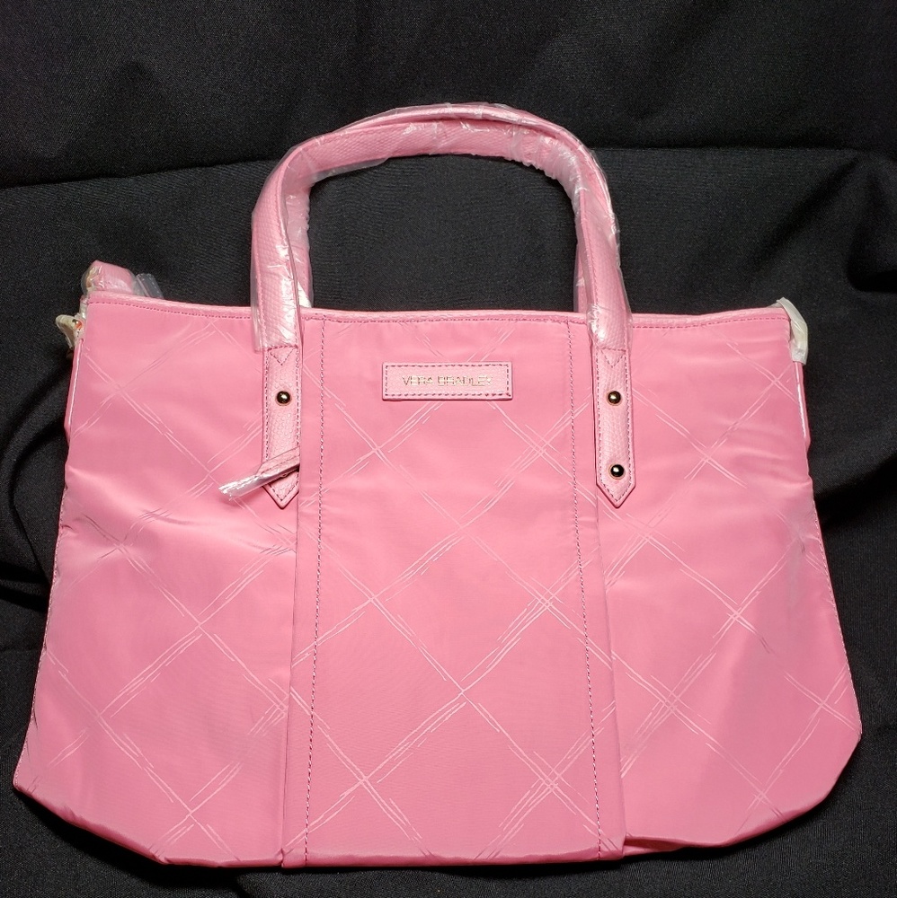 Vera Bradley Blossom Pink Preppy Poly Satchel